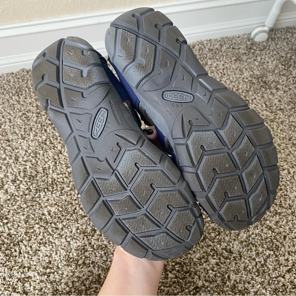 Keen | Boy's Seacamp II CNX Sandals Blue Depths/Gargoyle Size 5